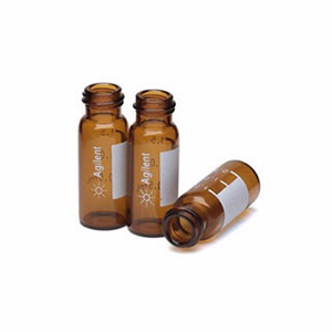 安捷伦 已认证的广口螺纹盖样品瓶，琥珀色，2ml，带书写签，5182-0716 售卖规格：100个/包