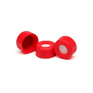 安捷伦 已认证的红色螺口盖，含PTFE/白色硅橡胶隔垫，5182-0722 售卖规格：100个/包