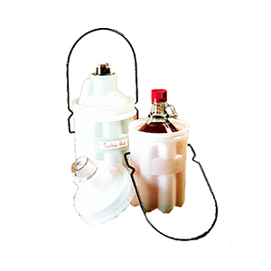 NALGENE安全试剂瓶搬运篮，低密度聚乙烯；聚碳酸酯盖；环氧树脂涂层手柄，2.5L容量
