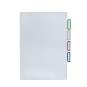 金得利 三层简易文件夹，E356 A4（附彩色索引标签） 售卖规格：1个