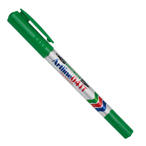 旗牌/Artline 小双头油性记号笔，EK-041T 绿 0.4-1.0mm 售卖规格：1支