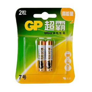 超霸 7号碱性电池，24A-L2 2粒/卡 售卖规格：1卡