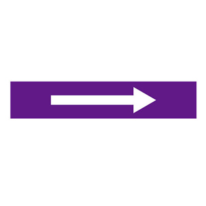 安赛瑞 流向箭头，自粘性乙烯表面覆膜，紫底白箭头，100×500mm，15454 售卖规格：1张