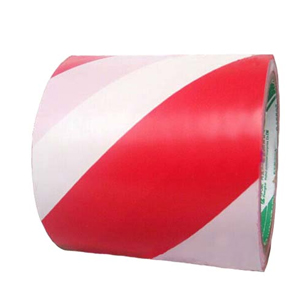 安赛瑞 地板划线胶带，高性能自粘性PVC材料，75mm×22m，红/白，14326 售卖规格：1卷