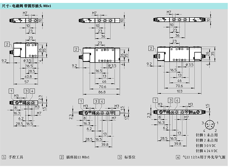 festo两位三通单电控电磁阀,常闭,cpe18-m1h-3gl-1/4