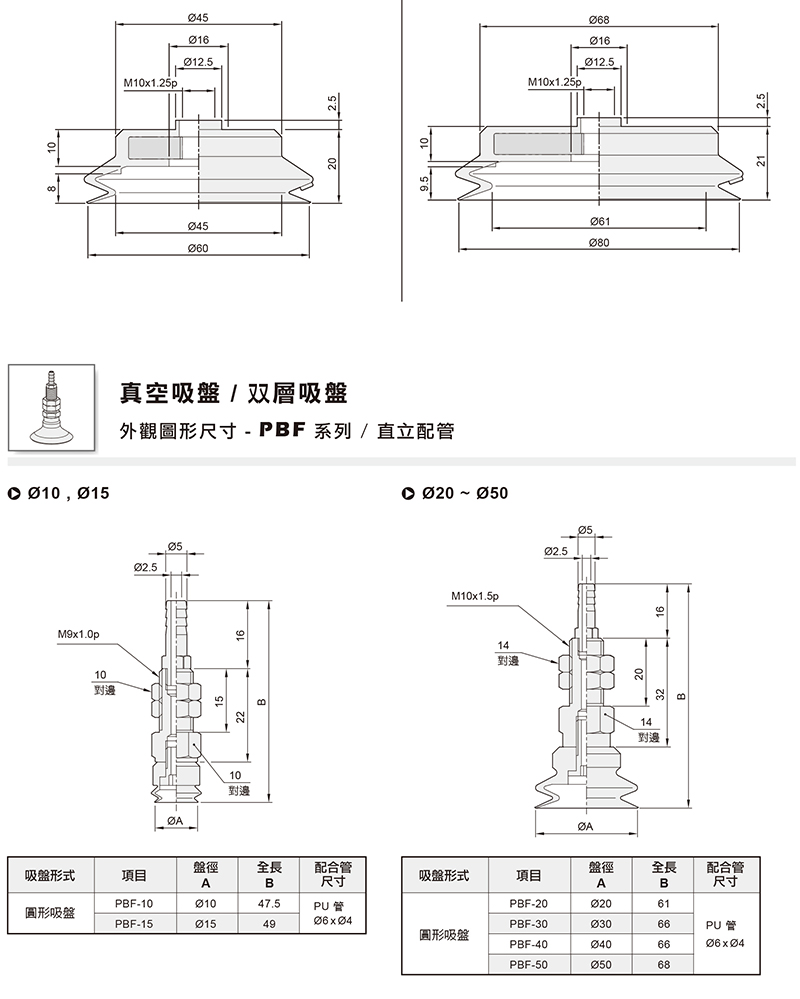 气立可chelic 真空双层吸盘,pb-40