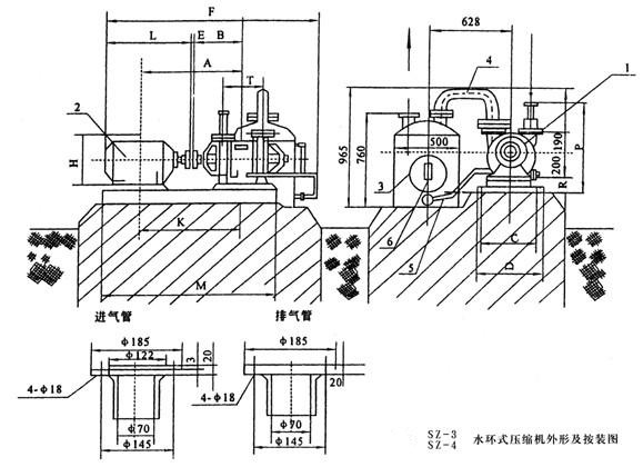 水环式真空泵工作原理及安装图片