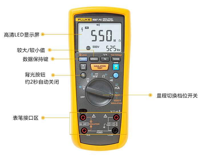 福禄克/fluke 1587 fc 绝缘万用表