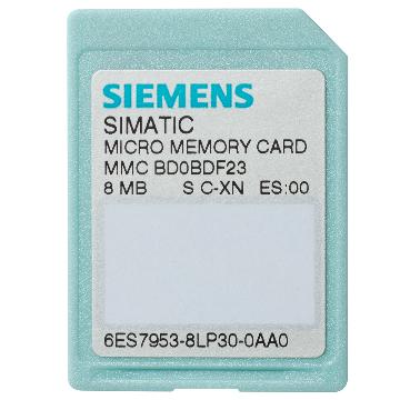 西门子SIEMENS 存储卡MMC卡，6ES7953-8LL31-0AA0