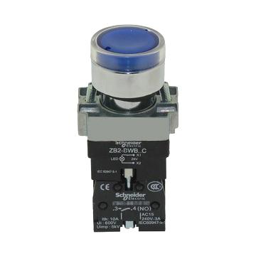 施耐德电气 XB2 带灯按钮，XB2BW36M1C 220VAC（ZB2BWM61C+ZB2BW36C） 售卖规格：1个