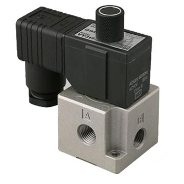SMC 3通电磁阀，VT317-5D-02 直动式,DIN插座式（带插头）,Rc1/4",DC24 售卖规格：1个