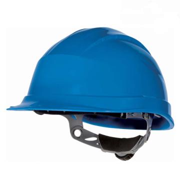 代尔塔/DELTAPLUS 安全帽，102008-BL 抗紫外线安全帽，蓝，旋钮式（不含下额带） 售卖规格：1顶