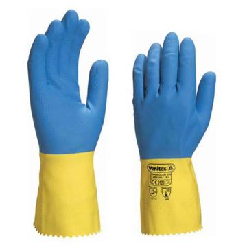 代尔塔/DELTAPLUS 乳胶防化手套，201330-9.5 天然双色乳胶防化手套 售卖规格：1副