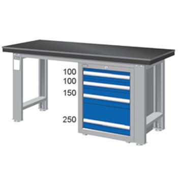 天钢 钳工桌板重量型工作桌，宽深高(mm):800*1800*750 承重（kg）:1000，WAS-67042A 不含安装费