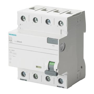 西门子/SIEMENS 微型剩余电流保护断路器，5SV36466 5SV3 4P 63A 300mA A 单漏电保护 售卖规格：1个