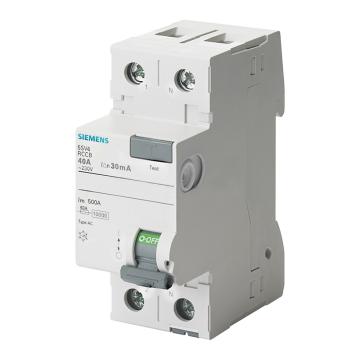 西门子/SIEMENS 微型剩余电流保护断路器，5SV44140 5SV4 2P 40A 100mA A 单漏电保护 售卖规格：1个
