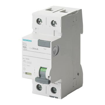 西门子/SIEMENS 微型剩余电流保护断路器，5SV33146 5SV3 2P 40A 30mA A 单漏电保护 售卖规格：1个