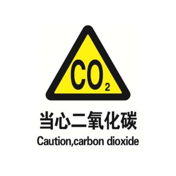 贝迪/BRADY GB安全标识，当心二氧化碳，乙烯不干胶，250×315mm，BGV0006 售卖规格：1张