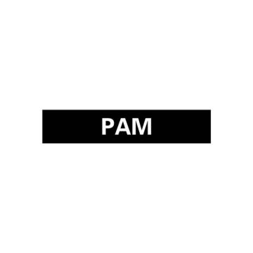 安赛瑞 管道标识-PAM，自粘性乙烯表面覆膜，黑底白字，25×125mm，15059 售卖规格：10张/包