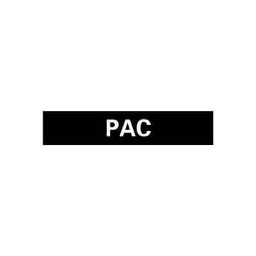 安赛瑞 管道标识-PAC，自粘性乙烯表面覆膜，黑底白字，25×125mm，15058 售卖规格：10张/包