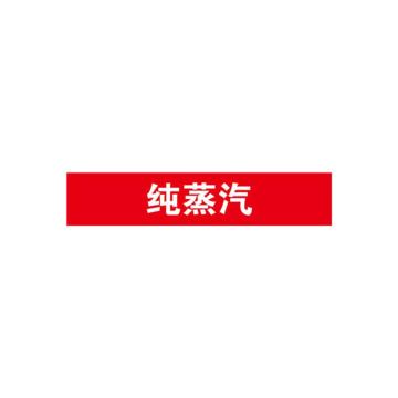 安赛瑞 管道标识-纯蒸汽，自粘性乙烯表面覆膜，红底白字，100×500mm，15309 售卖规格：1张
