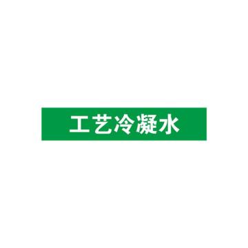 安赛瑞 管道标识-工艺冷凝水，自粘性乙烯表面覆膜，绿底白字，100×500mm，15289 售卖规格：1张