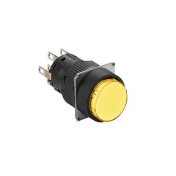 施耐德电气 自复位按钮，XB6EAA51F 圆形 黄色 1NO/NC 售卖规格：1个