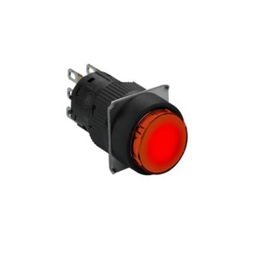 施耐德电气 自锁定带灯按钮，XB6EAF4B1F 圆形 红色 24V 1NO/NC 售卖规格：1个