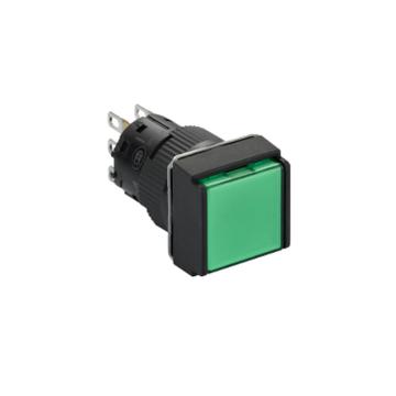 施耐德电气 自锁定带灯按钮，XB6ECF3B2F 方形 绿色 24V 2NO/NC 售卖规格：1个