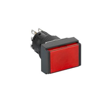 施耐德电气 自复位带灯按钮，XB6EDW4B1F 长方形 红色 24V 1NO/NC 售卖规格：1个