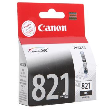 佳能/Canon 墨盒，CLI-821BK 黑色 适用iP3680/iP4680/iP4760/MP545/MP558/MP568/MP638 售卖规格：1个