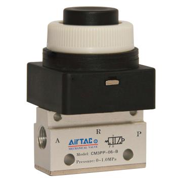 亚德客/AirTAC CM3PP凸头按钮型手动阀，CM3PP05B 按钮黑色 售卖规格：1个