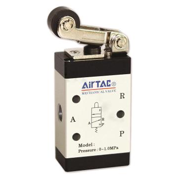 亚德客/AirTAC M3R三口二位单控滚轮杠杆型机械阀，M3R210-08 售卖规格：1个