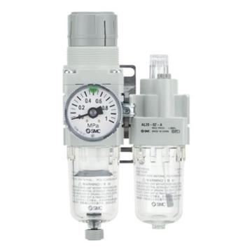 SMC 二联件，AC10A-M5C-A 过滤调压+油雾器,无压力表 售卖规格：1个