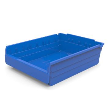 力王 货架物料盒，500*400*150mm，全新料，不含分隔片，SF5415-蓝色，单位：个