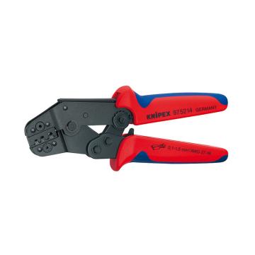 凯尼派克/KNIPEX 压线钳，省力型棘轮式(用于非绝缘开放式插塞型连接头2.8+4.8mm)，97 52 14 售卖规格：1把