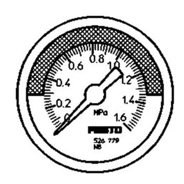 费斯托 压力表，MA-50-1,6-R1/4-MPA-E-RG，526782 R1/4，0至1.6Mpa 售卖规格：1个