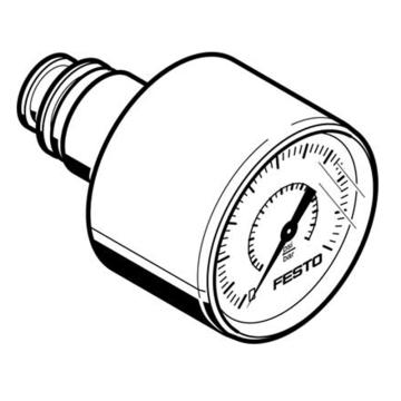 费斯托 压力表，PAGN-26-1.6M-P10，563735 QSP.10，0至1.6Mpa 售卖规格：1个