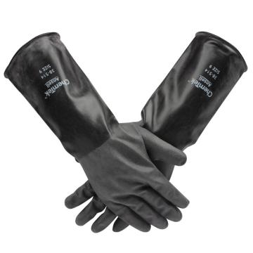 安思尔Ansell 丁基橡胶防化手套，38-514-9，ChemTek粗糙表面丁基橡胶手套