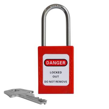 都克 不锈钢细锁梁安全挂锁，PS14-红 锁梁直径4.5mm 通开二级管理型 售卖规格：1把