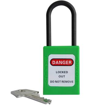 都克 尼龙细锁梁绝缘安全挂锁，PS32-绿 锁梁直径4.5mm 通开型 售卖规格：1把