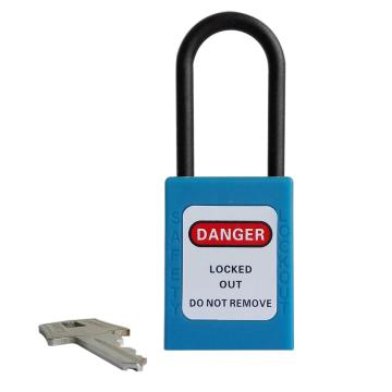 都克 尼龙细锁梁绝缘安全挂锁，PS34-蓝 锁梁直径4.5mm 通开二级管理型 售卖规格：1把