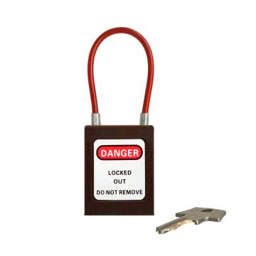都克 细头钢缆安全挂锁，PS54-褐 铝头直径4.5mm 通开二级管理型 售卖规格：1把