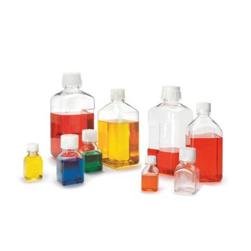 耐洁/NALGENE 无菌窄口方形培养基瓶，PETG（聚对苯二甲酸乙二醇酯共聚物）；白色HDPE螺旋盖，125ml容量，2019-0125 售卖规格：48个/箱