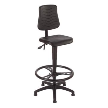 迈确尔 工作椅，WF5-H-PU-FR7 黑色 高度调幅640-880mm 带踏环（散件不含安装） 售卖规格：1个