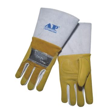 友盟 焊接手套，AP-0305-XL 反射铝抗震耐温牛青MIG手套 售卖规格：1副