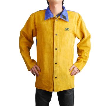 友盟 焊接防护服，AP-3060-L 金黄色皮配蓝色阻燃背布焊接服 售卖规格：1件