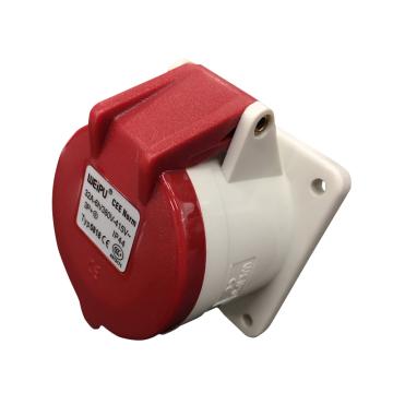 威浦 TYP系列暗装直式工业插座，5818 4P 32A 400V IP44 红色 售卖规格：10只/盒
