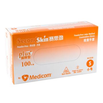 麦迪康/MEDICOM 一次性乳胶手套，1202B 加强型，无粉，小号，100只/盒，10盒/箱 售卖规格：1箱