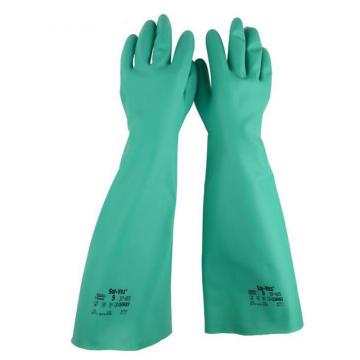 安思尔/Ansell 丁腈防化手套，37-185-9 直戴式，厚度0.56mm，长度46cm 售卖规格：1副
